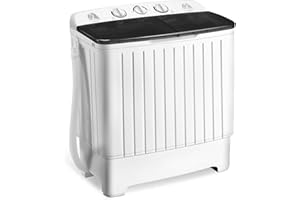Outspurge Portable Washing Machine, 20lbs Large Capacity Washer and Dryer Combo, Washer(12lbs) & Spiner(8lbs), for RV Camping,Apartment, Dormitory, Home, Black