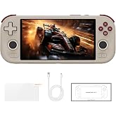 Mangmi Air X Game Console,5.5 Inch IPS LCD Android 14 System and 5000mAh Battery Video Games Consoles,with DDR4+64G eMMC and Wireless Networt Console Casual Game Console RGB Joystick/6-Axis(Gray)