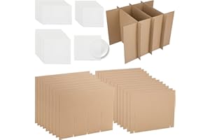 YSGLORY Dish Packing Kits 4 Packs Dish Divider for Moving Dinnerware Moving Boxes Cardboard Dividers Glass Cell Corrugate Divider for Dinner Plate for 16'' x 12'' x 12‘’ Box (Box Not Included)