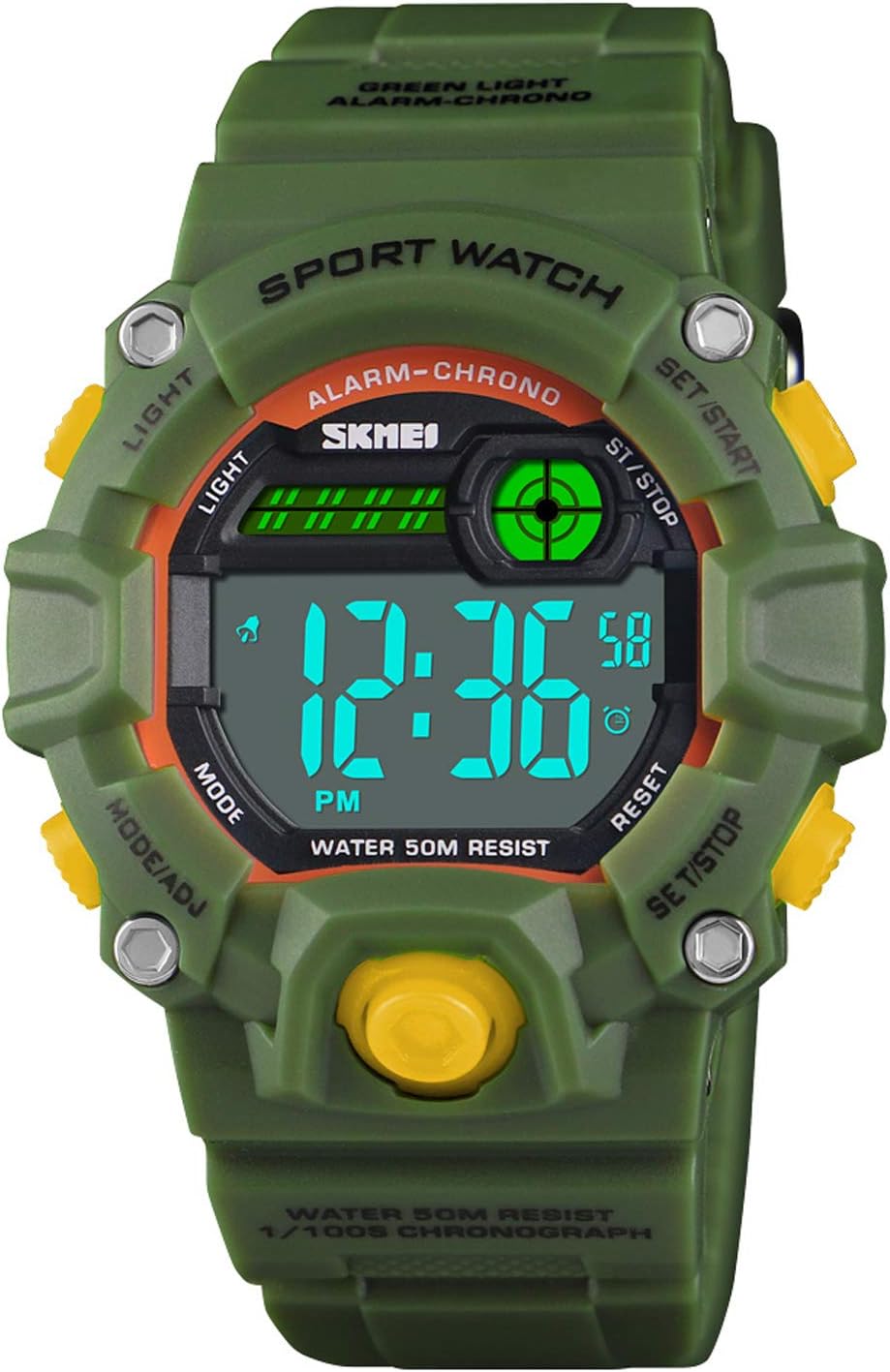 Boys Camouflage LED Sport Watch,Waterproof Digital Electronic Casual Military Wrist Kids Sports Watch with Silicone Band Luminous Alarm Stopwatch Watches