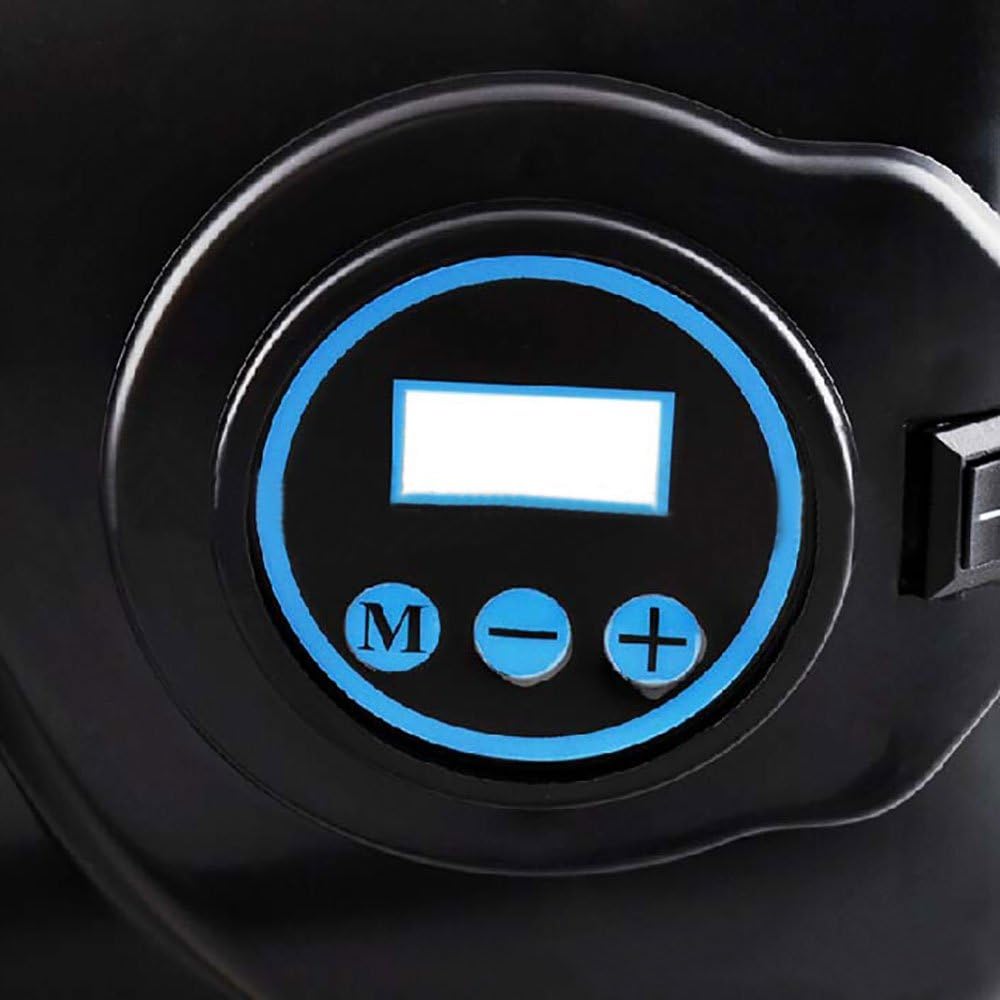 NUZAMAS Tire Inflator Portable 150PIS 15L/min Air Compressor with LED Digital Pressure Gauge 100 PSI 3 Valve Adapters - Image 4