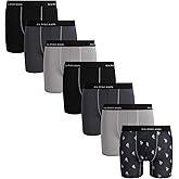 U.S. Polo Assn. Mens Boxer Briefs - 7 Pack 6'' Inseam Cotton Breathable Mens Underwear Boxer Shorts Pack with Contour Pouch