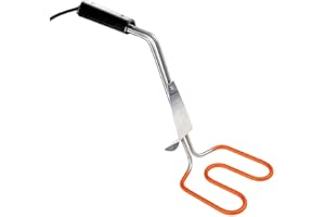 Ivation Premium 500W Electric Charcoal Starter – Quickly & Easily Ignite BBQ Grills Without Lighter Fluid or Matches – Double-Ring Design with Longer, Angled Handle Safely Heats in Just 6 Minutes