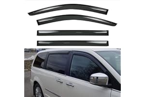 NOPOCA Sun Rain Snow Guard Wind Deflector Shade Window Visors Accessories Fit 2008-2018 Dodge Grand Caravan & for 2008-2016 Chrysler Town & Country 94251 4pcs