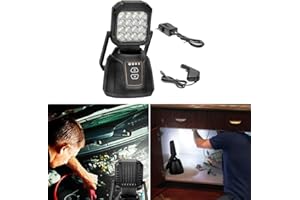 LED Magnetic Work Light 48W Rechargeable Flood Light Portable Outdoor LED Light for Gamping 4 Modes Waterproof SOS Emergency 