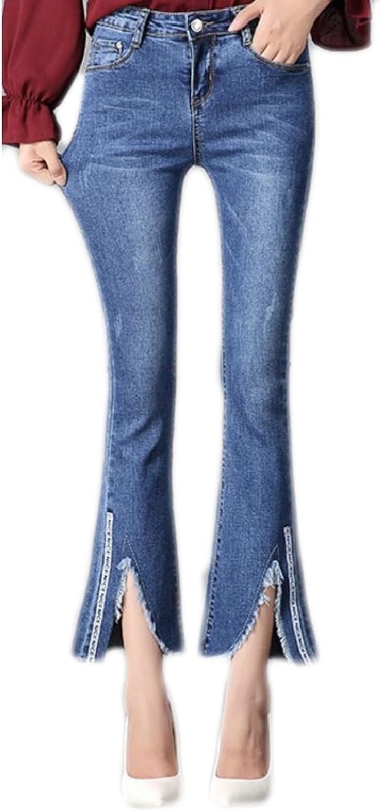 jeans with front split
