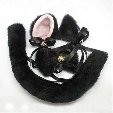 Amazon 猫耳 首輪 しっぽ 3点 セット 黒猫 コスプレ 小物 コスプレ 仮装 通販