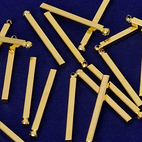 44x4mm cube Length Extension Article sticks for necklace Extended Chains Bulk for Jewelry Making,name necklace,Sold 20pcs/lot,gold plated
