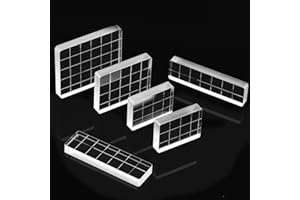 EXEXIUO 6 Pcs Acrylic Stamp Blocks Clear Stamping Tools Set with Grid Lines Stampings Tool for Scrapbooking Crafts, Making DIY Craft Assorted Sizes