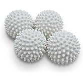 Dryer Balls 4 Pack - Non-Toxic Reusable Dryer Balls (White)
