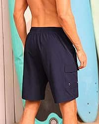 SILKWORLD Mens Swimming Trunks with Compression