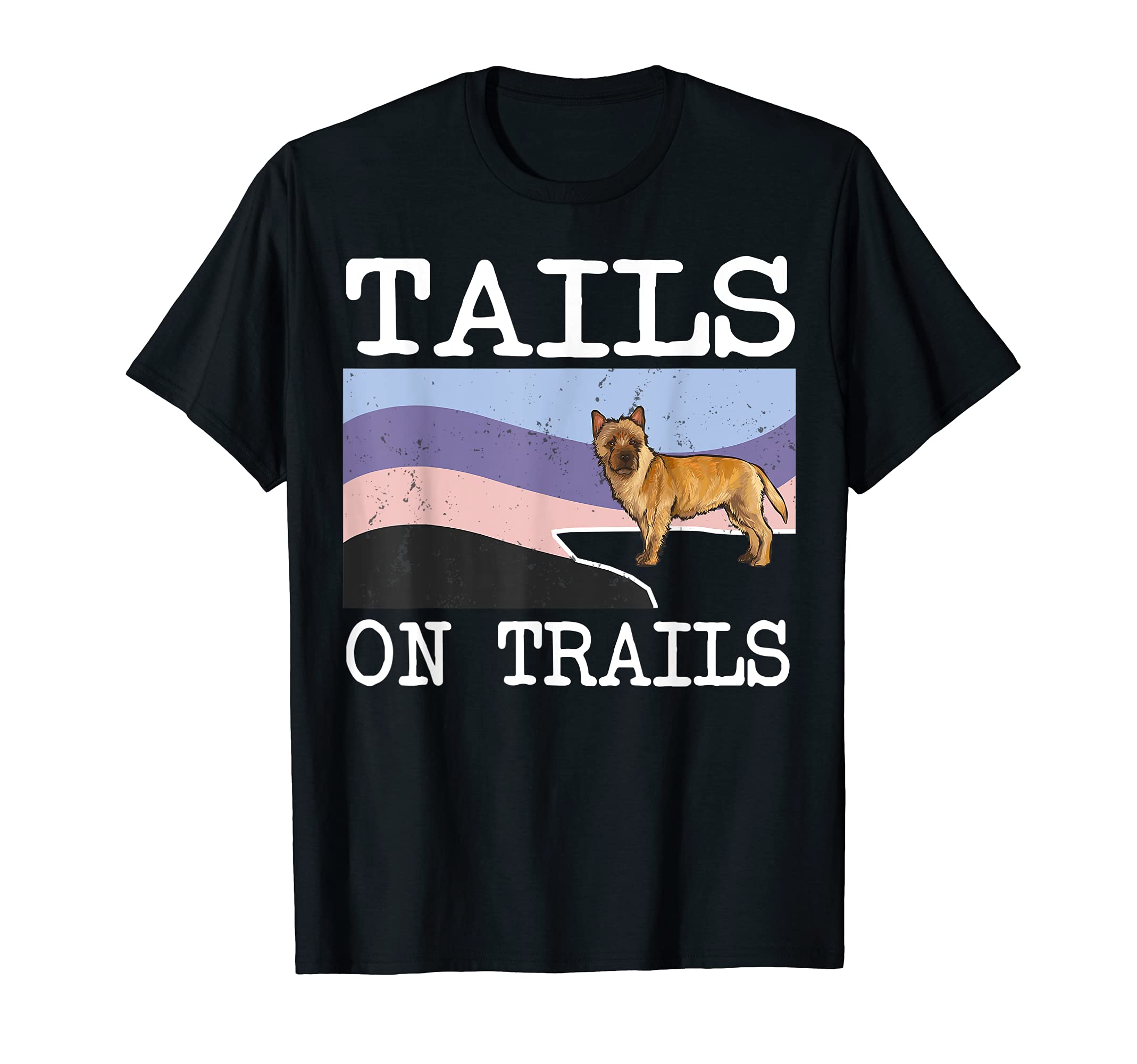 Cairn Terrier Tails On Trails Funny Dog Hiking T-Shirt