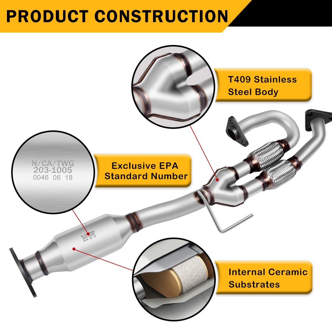 EPA Compliant Catalytic Converter for 20032007 Nissan Murano 3.5L SUV