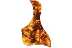 GUTAHARE Thickening Self Adhesive Acoustic Guitar Pickguard Scratch Plate for Taylor Acoustic Guitar Replacement parts (Clear Amber)