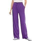 Woman Within Plus Size Sport Knit Straight-Leg Pull-On Pants