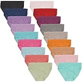 Sexy Basics Womens Hi-Cut Panty Bikini Briefs | 100% Cotton Underwear | Multi Packs & Colors