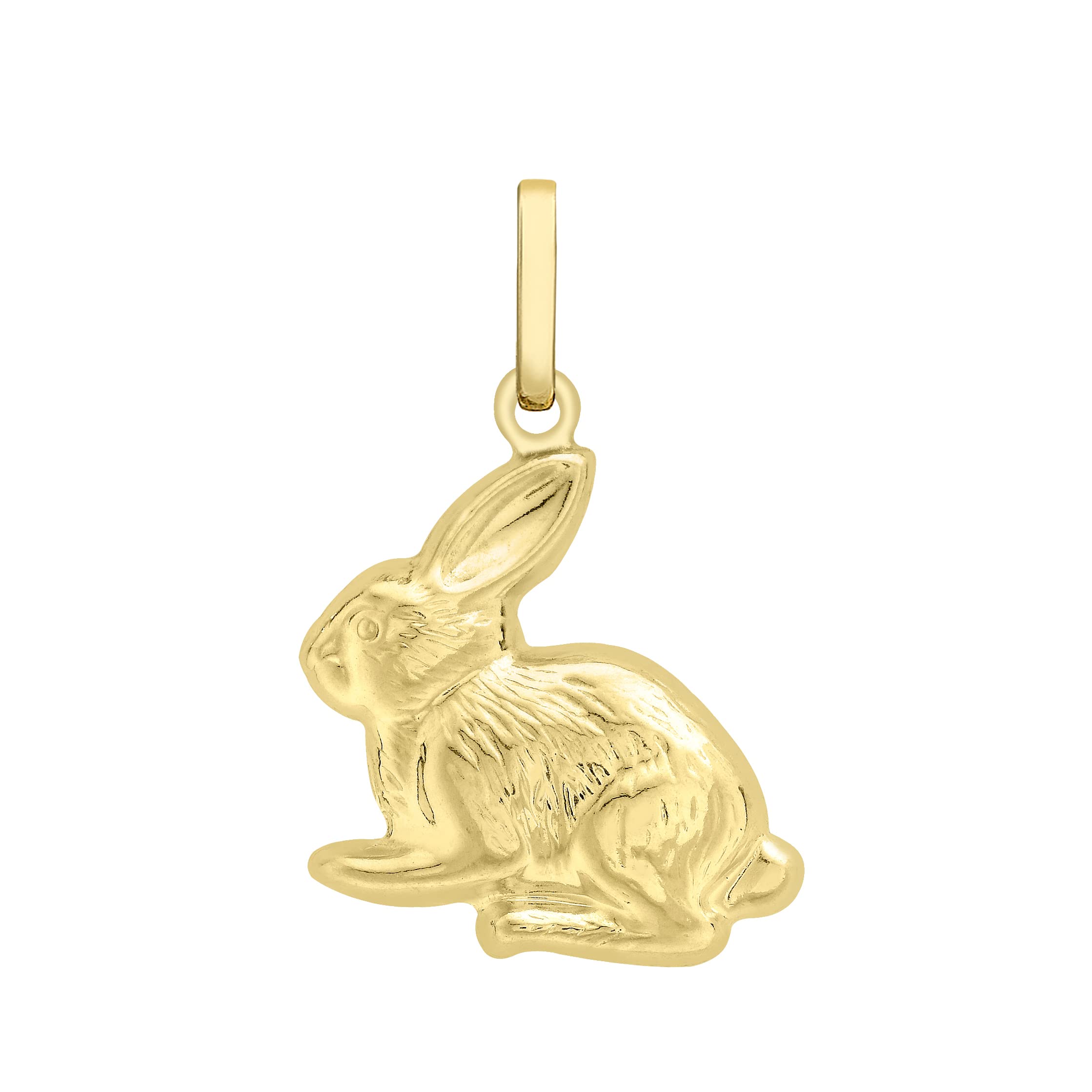 CARISSIMA Women's 9ct Yellow Gold Rabbit Charm Pendant