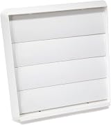 Kair White 150mm Louvred Wall Vent Grille with Rear Spigot 6in Front Cover