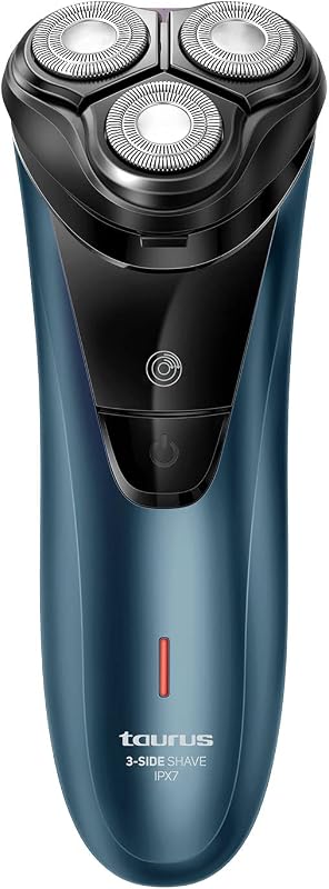3 Side Shave IPX7 Rasoir électrique, sans fil, sec ou mouillé, autonomie de 45 min, coupe broches, Total Curve Technology, charge USB, ergonomique, lames en acier inoxydable