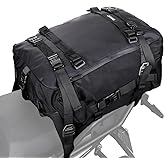 Rhinowalk Motorcycle Tail Bag 30L Waterproof Motor Pannier Travel Luggage Motorbike Rear Rack Trunk Storage Professional Accessories-Black