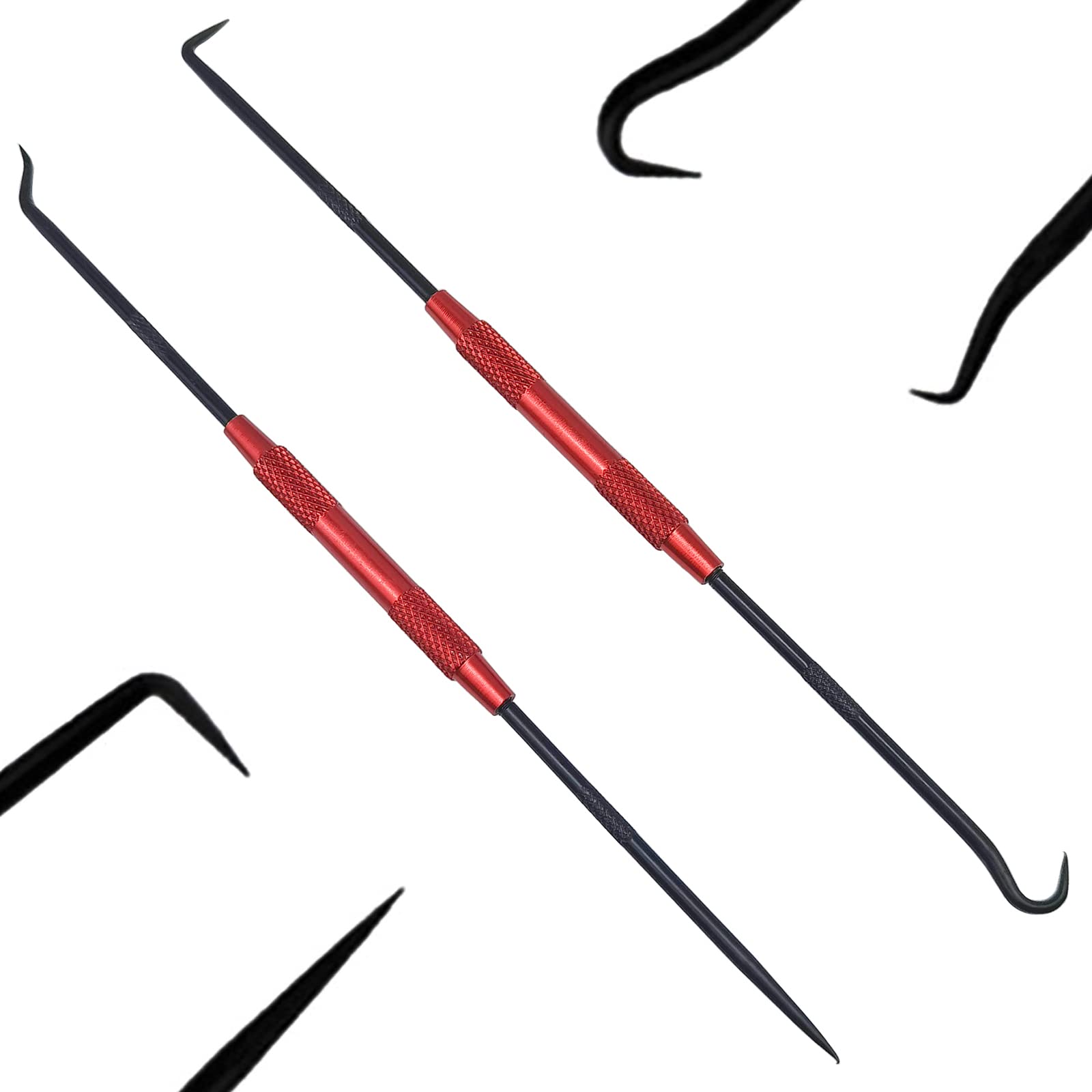 QISF 2 Pcs Specialty Pick Tool Set,Spring Hook and Pick Set,Double-Ended Design,O-Ring and Hooks Scriber Set,Fit for Removing Rings and Picking Things