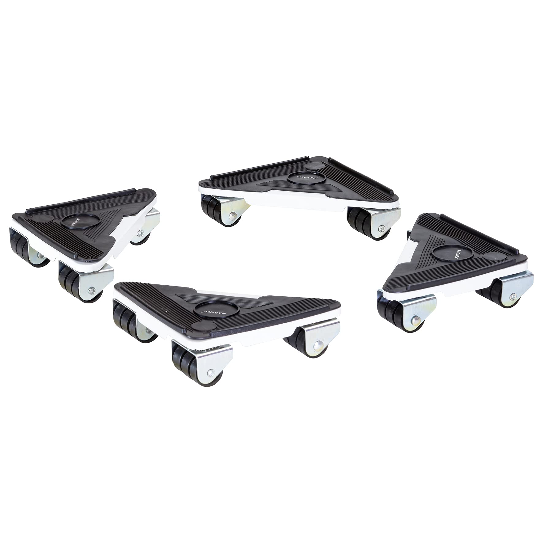 WAGNER moving dollys set of 4 MM 1191 I anti-slip loading surface I 17 x 17 x 23 cm - ideal for bulky goods I load capacity 250 kg I very strong I steerable I protected load - 20119104