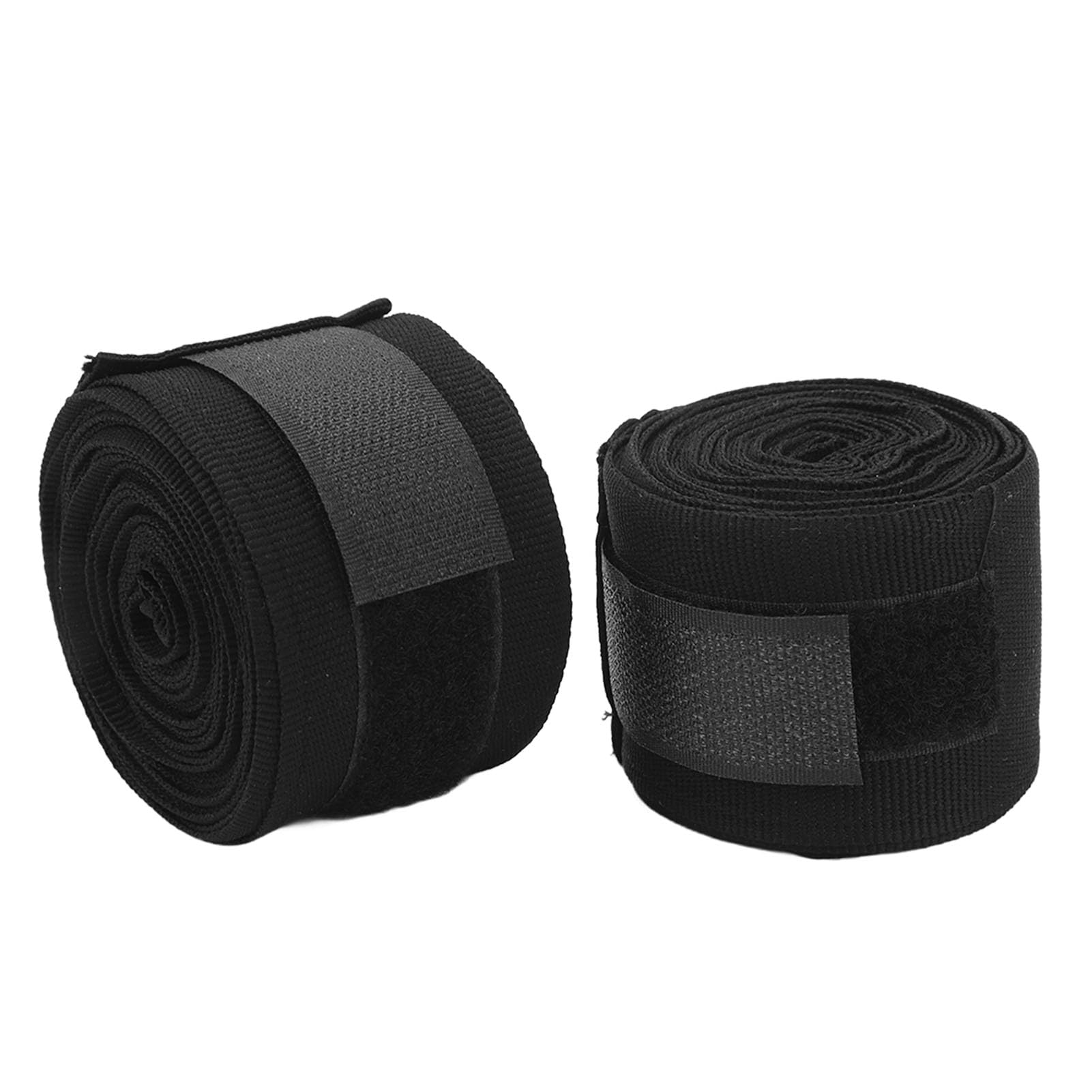 Luqeeg 2pcs Boxing Handwraps Cotton 5m Quick Drying, Semi Elastic Design Sports Hand Wraps for Kickboxing Muay Thai (Black)