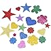 Outus 2.65 Ounce Foam Glitter Stickers Self-Adhesive Foam Stickers, Star, Mini Heart and Flower Shape