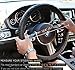 JYPC Silicone Anti-slip Car Steering Wheel Cover Novel Geometrical Pattern Universal 15 inch (Dark Blue)