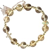 Natural Bead Bracelet 10mm Healing Crystal Bracelet for Women & Men Feng Shui Good Luck Meditation Buddhist Jewelry Handmade Stone Beaded Jewelry for Gift