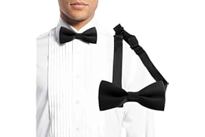 100% Silk Bow Ties for Men, Silk Solid Self Tie, Classic Men's Bow Ties, Wedding & Tuxedo Jacket Outfit Bowties