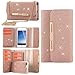 LONTECT iPhone 8 Plus Case, iPhone 7 Plus Case, Bling Glitter PU Leather 7 Card Slots Wallet Case Handbag with Detachable Magnetic Back Case & Metal Chain for iPhone 8 Plus/iPhone 7 Plus, Rose Gold