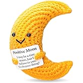 LNEMDP Mini Handmade Crochet Moon, Suitable for Women, Men, Family, Friends, Boss, Colleagues Creative Christmas Thanksgiving Gift Emotional Support Gift