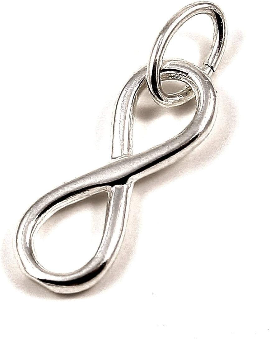 Genuine Solid Silver 925 infinity signcharm pendant fits on Links of London bracelet or necklace