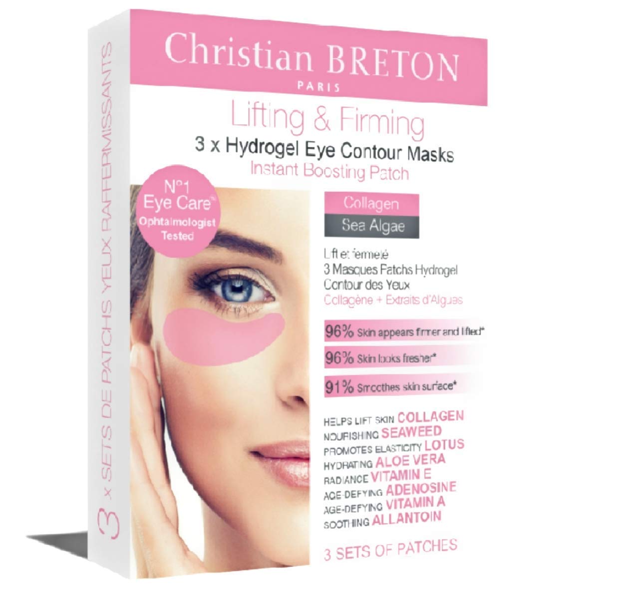 Eye Priority by Christian BRETON Lifting & Firming Hydrogel Eye Contour Masks x 3