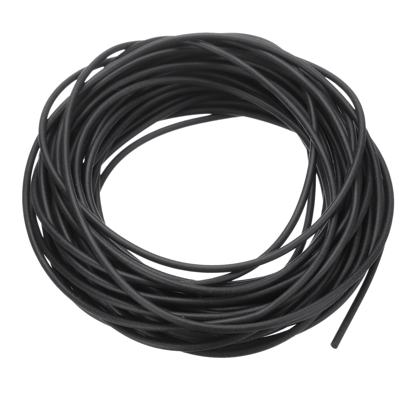 PATIKIL Silicone Foam Seal Strip, 10M(32.8Ft) 2.2mm(0.09") Dia Round High Density Solid Sponge Rubber Weather Stripping Cord for Sealing Gap Blocker Insulation, Black