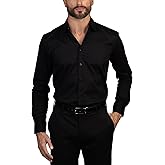 Vince Camuto Slim Fit Cotton Stretch Long Sleeve Dress Shirt for Men Spread Collar Shirts Mens Formal Premium Fabric