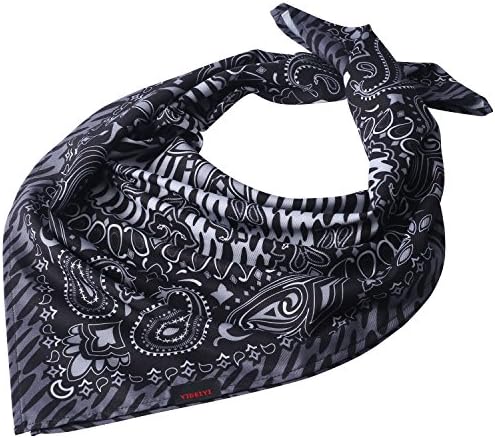 Bandana - Colorfast Pirate Bandana Cowboy Scarf for Men and Women(24.5"x24.5")