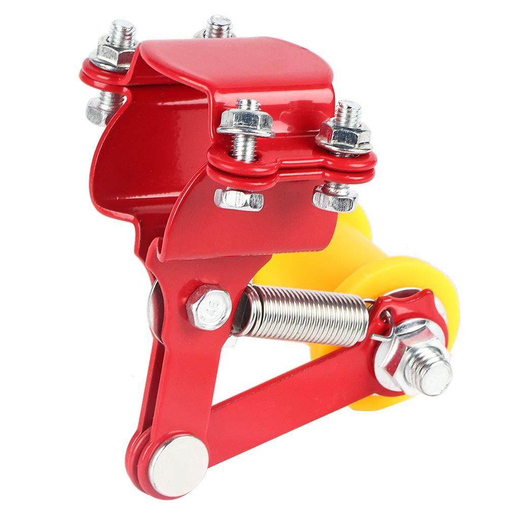 Keenso Motorcycle Chain Tensioner Adjustable Chain Adjuster Tensioner Universal Fit Most Motorcycle(Red) Other Modification Chain tensioner