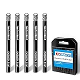 5-Pack 3/16" Dry Diamond Drill Bits Set, 5mm Tile