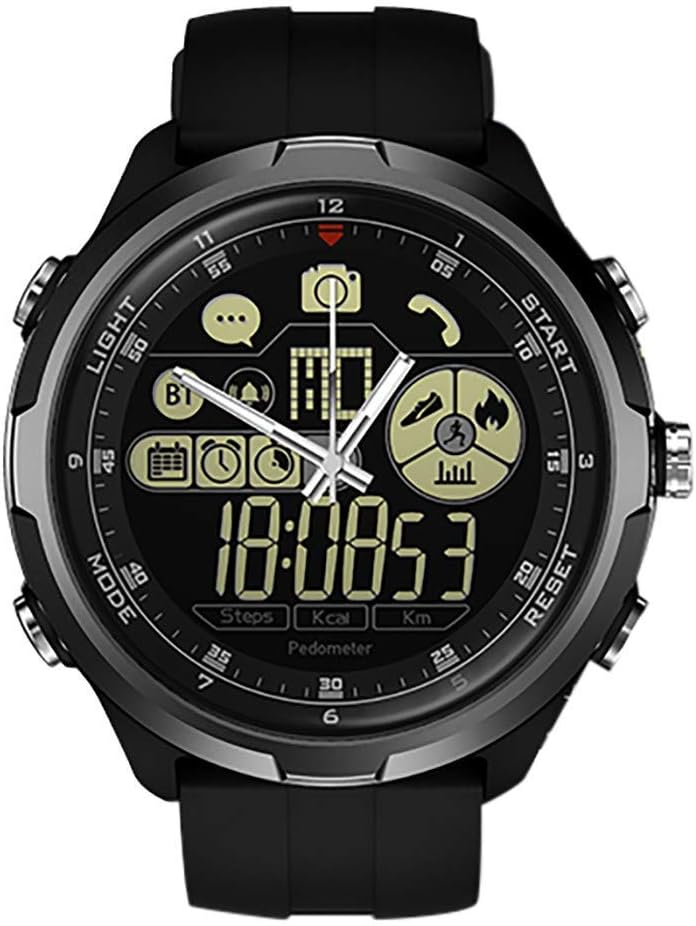 Zeblaze Smart Watch Vibe 4 Hybrid,Super Lightweight Vibe 4 Hybrid Rugged Hybrid Smartwatch 50M Waterproof 24-Month Standby Time 24h All-Weather Monitoring Smart Watch for Android iOS-Black
