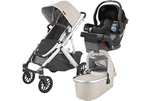 UPPAbaby Vista V2 Stroller- Declan (Oat Melange/Silver/Chestnut Leather) + Mesa Infant Car Seat - Jake (Black)