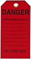Brady 86573 5-3/4" Height, 3" Width, B-851 Economy Polyester, Black On Red Color Scaffolding Tag (Pack Of 10)