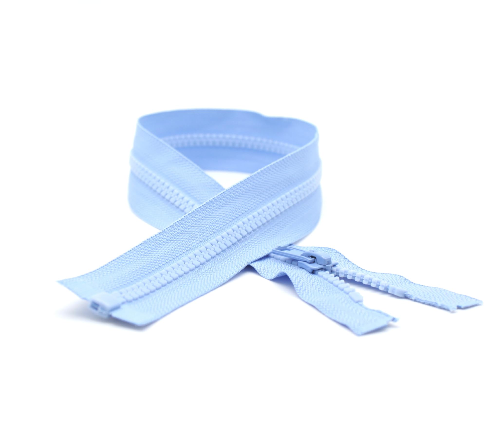 DOJA Barcelona | Zipper Open Jacket | 10 Pcs | 40 cm | Number 5 | Light Blue | Zip Fasteners Jacket | Zipper for Sewing Jacket | Spare Parts Zipper Jacket, Pants, Bag, Jeans