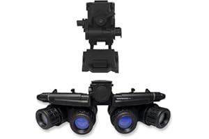 LKJUYGE GPNVG 18 Night Vision Goggles Dummy Model with Night Vision Mount, Four-Tube Binocular Night Vision for Tactical Helmet NVG Mount, Cosplay Prop