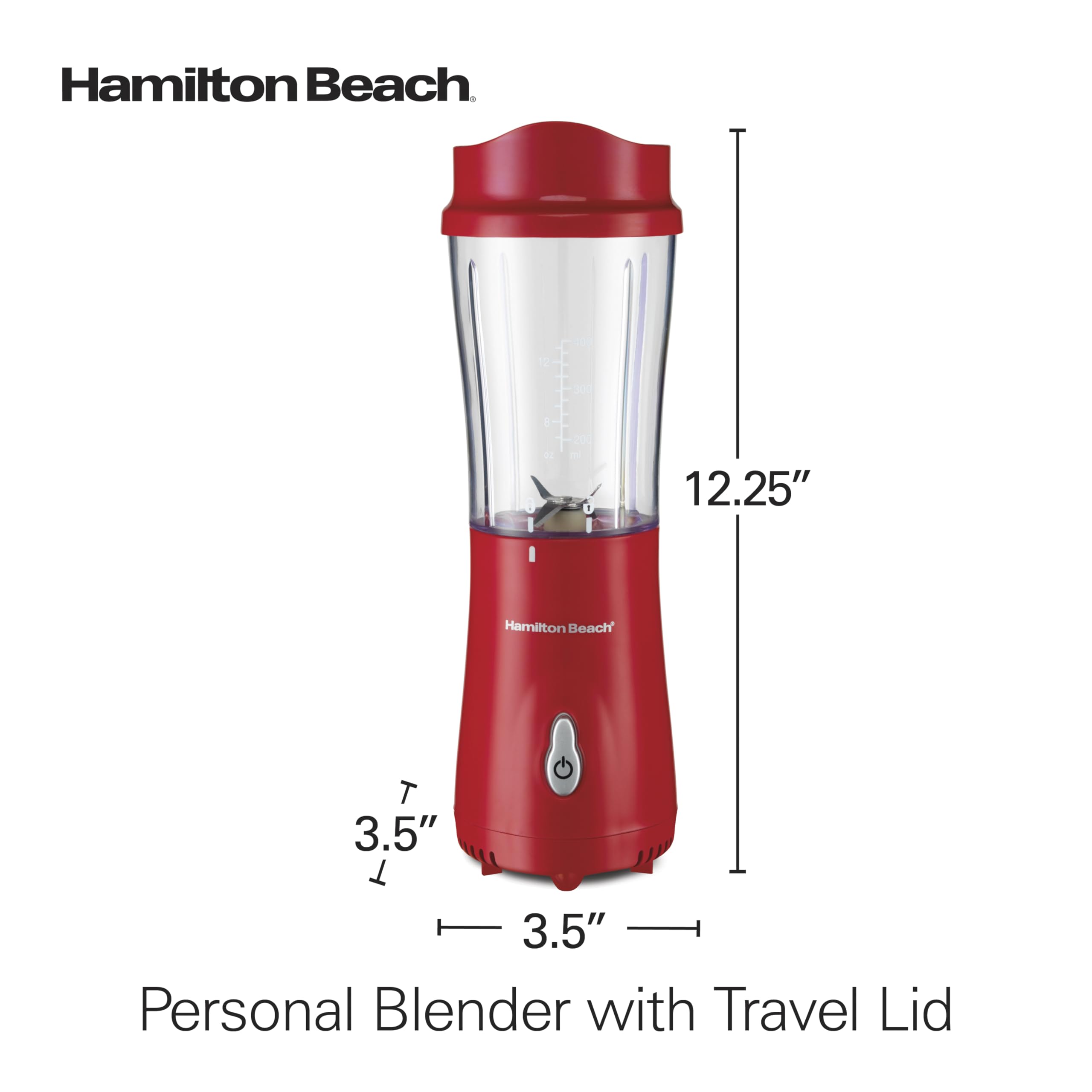 Hamilton Beach Portable Blender for Shakes and Smoothies with 14 Oz BPA