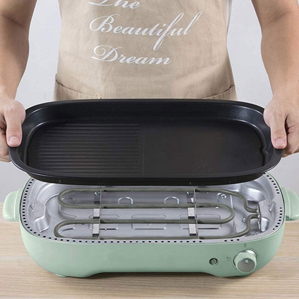 review UXZDX CUJUX Smokeless Grill Indoor Grill Power Electric Grill, Compact Portable Non Stick BBQ