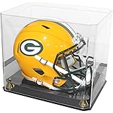 Pro Collector's Football Helmet Display Case Stand aslo fits Full Size Baseball, Ice Hockey, Motorcycle Helmets, One-Piece-Co