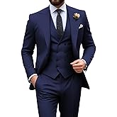 Mens Suit Slim Fit 3 Piece Double Breasted Suit Men Formal Tuxedo Set Casual Wedding Prom Groom Suits