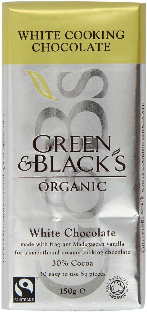 Green And Blacks Organic White Cooking Chocolate Bar 150 G Pack Of 5 Amazon Co Uk Grocery